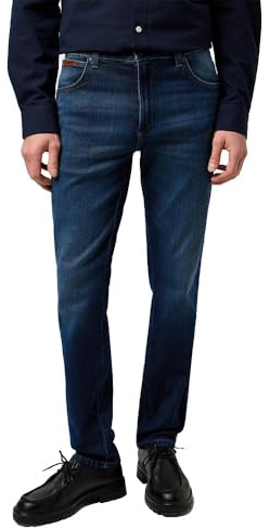 Wrangler Jeans da Uomo Texas Slim, Authentic Slim Fit, Slim Leg, Nebbia, 34W x 34L