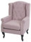 Fauteuil Chesterfield, Fauteuil Relax Fauteuil Club Fauteuil à Oreilles, Tissu/Textile Hydrofuge - Rose Clair sans ottomane