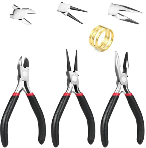 4Pcs Jewelry Making Tools,Ergonomic Round Nose Jewelry Pliers