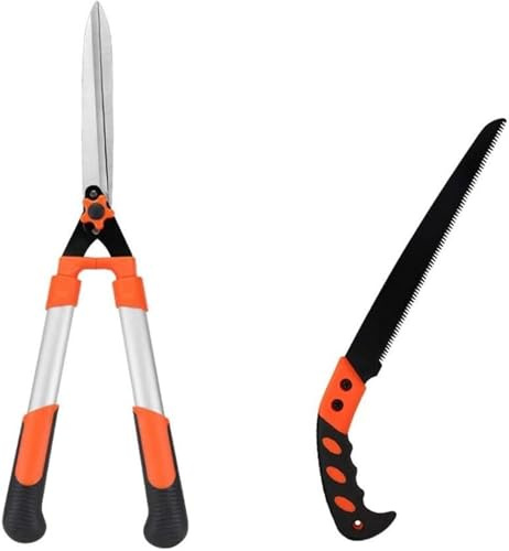 KFGISD, Tijeras de podar de acero al carbono, cortacésped, tijeras de mango largo, tijeras de jardinería, plantas verdes, podadora de mano,Tijeras de jardinería