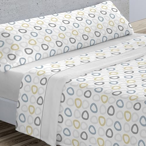 Donegal Collections Sábanas Pirineo 150 - Sabanas de Invierno - Juego Sábanas Térmicas Invierno 150 x 190 Sall Gris - Bajera Ajustable Largos 190/200cm y Altos 30cm, Encimera y Funda de Almohada