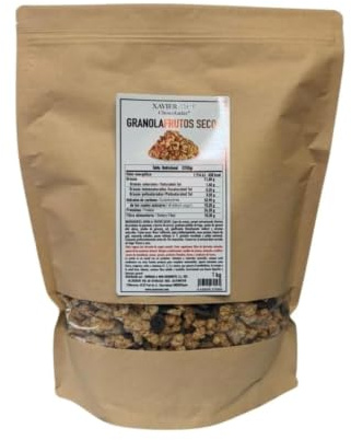 XAVIERMOR – Granola di Avena Croccante, 1 kg, con Frutta Secca – Colazione Sana ad Alto Contenuto di Proteine e Fibre – Snack Fitness Nutriente con Energia Sostenuta e Sazietà