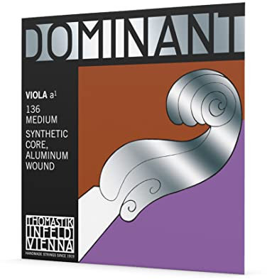 Thomastik Einzelsaite für Viola 4/4 Dominant - A-Saite Nylonkern Aluminium umsponnen, mittel