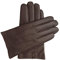 Downholme Klassische Lederhandschuhe mit Innenfutter aus Kaschmir für Herren (Braun, XL)