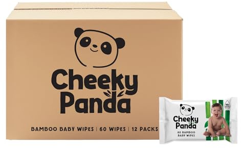 The Cheeky Panda 1536 Baby-Feuchttücher aus Bambus, biologisch abbaubar, Multipack, 24 Packungen