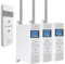 WIR elektronik, eWickler 3 Fenster Funk-Set, eW540-M, 3x elektrischer Gurtwickler + 1x Fernbedienung FB-9, für 12-15 mm Gurtband, Aufputz, bis 9 kg, inkl. Netzstecker (3 Fenster)