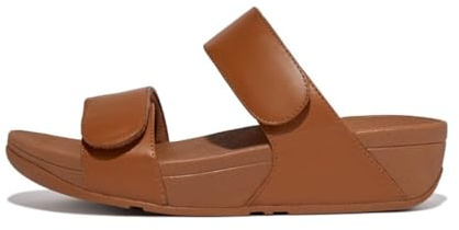 Fitflop Sandali da donna Lulu regolabili in pelle, Marrone chiaro, 36 EU