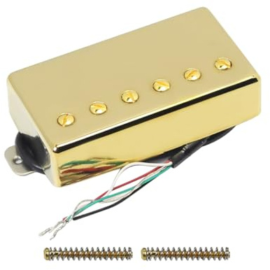 FLEOR Pickup Humbucker per chitarra Alnico 5, pickup al ponte a 4 fili 14-15K, adatto alla parte di chitarra LP, dorato