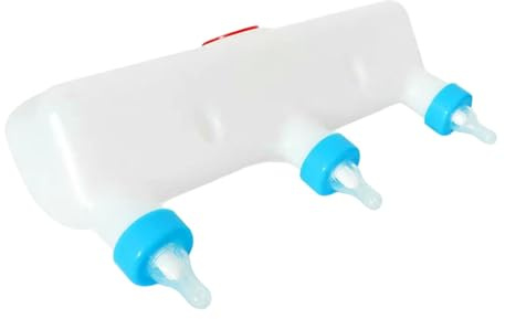 B Baosity Mangeoire Portable 3L pour Chiots, Chiens et Chats, avec Couvercle Anti-poussière. Idéale pour l'allaitement des Chiots, Veaux et Porcelets.
