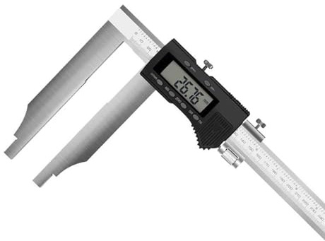 DXDRT Calibre Digital 300mm/12 de Mandíbula Larga,Pie de Rey Digital de Acero Inoxidable con Pantalla LCD,Profesional Electrónico Vernier Caliper para Mediciones Externas y Internas,Jaw 75mm/3