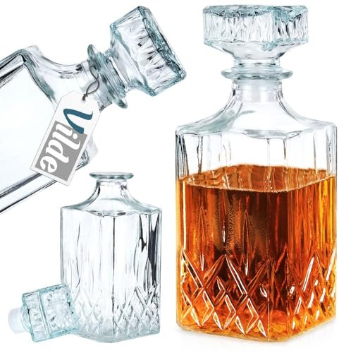 Glaskaraff glasflaska karaff whiskyglas whiskykaraff whisky 900 ml