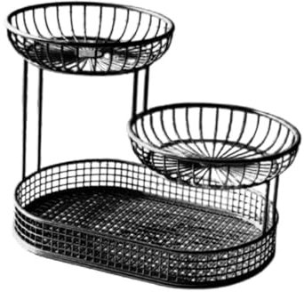 Baoblaze de 3 niveles, frutero, soporte para frutas, cesta, frutero para mesa de almacenamiento de frutas, comedor, granja, Negro