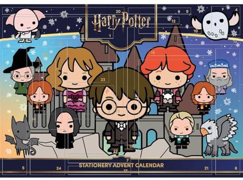 HARRY POTTER ADVENT KALENDER STATIONERSET 2026 adventskalender brevpapper set, officiellt licensierat 24-dagars julnedräkning med dagliga överraskningsgåvor, roliga samlarobjekt semester brevpapper