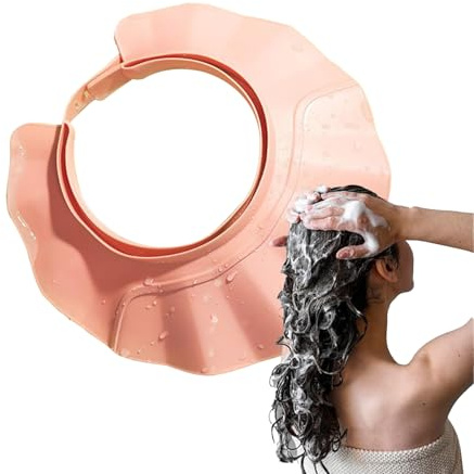 Cuffia Da Doccia Adulti E Bambini - Visiera Da Bagno Regolabile 21 Posizioni A Tesa Larga | Protezione Per Occhi E Orecchie Da Acqua E Shampoo | Per Bambini, Adulti, Anziani E Donne Incinte