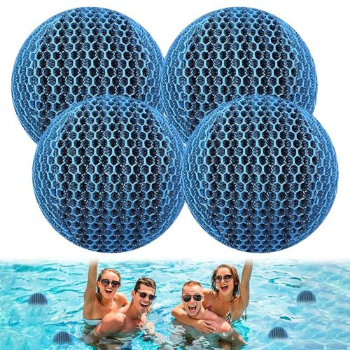 4 stycken hot tub pool scum absorber, oljeabsorberande svamp skumbollar, bubbelpool scum absorbtion, återanvändbar oljeabsorberande svamp, poolsvamp oljeabsorber bubbelpool för pool och sp