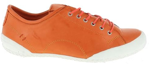 Andrea Conti Damen Schnürschuh Leder Halbschuh Sneaker 0340559, Größe:41 EU, Farbe:Orange