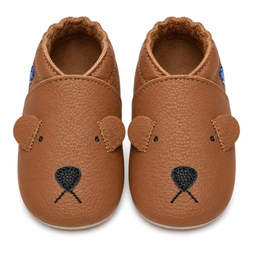 YIHAKIDS Krabbelschuhe Babyschuhe Lauflernschuhe Kleinkind Lederschuhe | Hausschuhe Weiche Sohle Lernlaufschuhe, Rutschfeste, Atmungsaktiv & Bequem