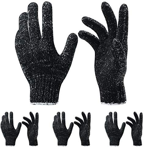 Oueliche 4 Pairs 8 Pcs Exfoliating Gloves for Shower - Premium Bath Gloves - Body Scrubber Gloves for Shower, Spa, Massage, Body Scrubs, Remove Dead Skin, Deep Cleaning