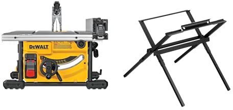 DEWALT Portable Table Saw with Stand, 8-1/4 inch, up to 48-Degree Angle Cuts (DWE7485WS)