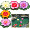 SwirlColor Artificial Lotus Flowers for Decoration Water Lily Floating Pond Plants Flowers 5 Pieces (10x10cm)
