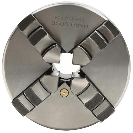 4 Backenfutter Drehfutter, Selbstzentrierendes Drehfutter, 80/100/125 mm, Hohe Präzision, Einstellbar Auf Positive/Negative Spannbacken, Für Drechselmaschine (100MM)