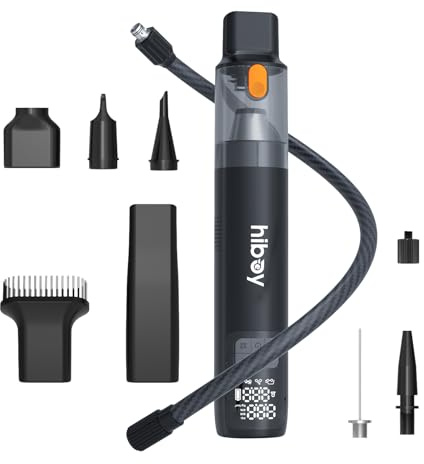 Car Vacuum Cordless and Tire Inflator Portable Air Compressor 2 in 1, 2X Faster Inflation, 150PSI Cordless Air Pump with 12000Pa Powerful Vacuuming Function