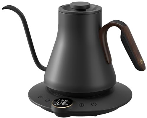 Cocinare Electric Kettles, Gooseneck Electric Kettle, ±1℉ Temperature Control, Stainless Steel Interior, Quick Heat, For Strained Coffee, Brew Tea, Boil Hot Water, 0