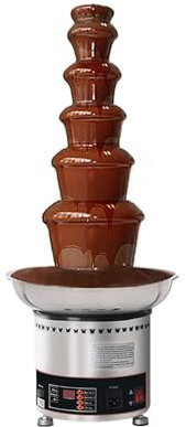KELUNIS Fuente De Chocolate EléCtrica MáQuina para Hacer Fuentes De Chocolate con Recipiente ExtraíBle para Chocolate Caramelos Y Queso Derretido,4 Layers