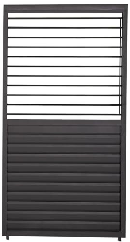 MIRADOR 111 Schwenkbare Lamellenwand 1,13 m Aluminium Anthrazit für Deluxe Pergola Garten Terasse Pergola Winterfest Stabil Pavillion