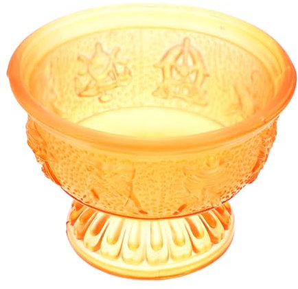 HOLIDYOYO Coppa Decorativa Buddista Per Offerte Religiose Bicchiere Multiuso Per Cerimonie e Decorazioni Domestiche Design Con Motivi Auspiciosi