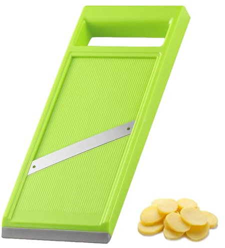 Cortadora de Verduras de Plástico, Reutilizable Cortador de Verduras Portátil, Cortador de Mandolina de Mano, Picador de Verduras Con Mandolina, para Cocina, Patatas, Zanahorias, Cebollas y Más