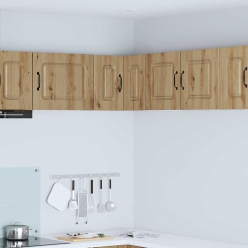 Mokuyary Armadio da cucina con deposito Kalmar Artisan, 57 x 57 x 40 cm, pensili da cucina sospesi, armadietti sospesi, armadi, modello 1 armadio angolare da parete