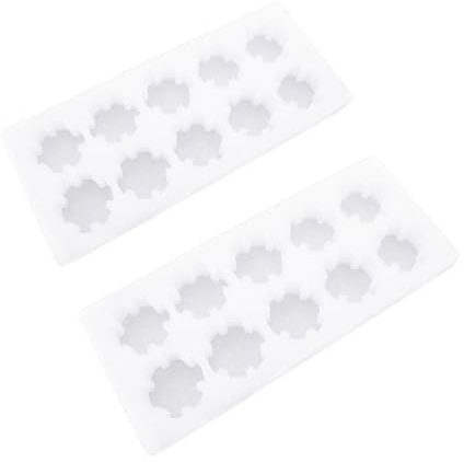 TOGEVAL 2 Set di Vassoi per Uova in Schiuma Espansa, Scatole per Conservazione Sicura e Riutilizzabile, Organizer Impilabile per Frigorifero e Cucina, Resistente All’usura e Assorbente