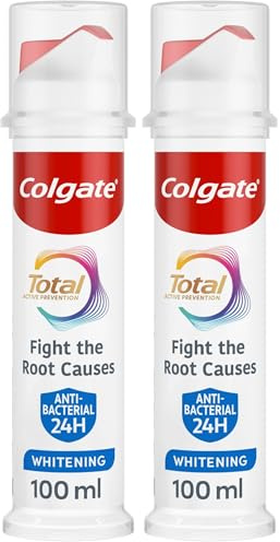 Colgate Total Whitening Toothpaste 100ml x 2, Pump