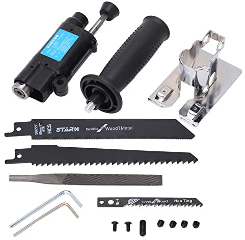 Adattatore per alternativa Attacco per trapano elettrico Kit di utensili da taglio per legno Metallo Acciaio inossidabile Resistente Leggero Design compatto Facile da installare