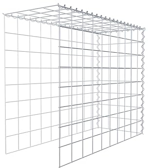GABIONA Cesta de piedra rectangular de 10 x 10 cm, profundidad de 40 cm, cesta de cultivo tipo 4, cierre de espiral, galvanizada (100 x 80 x 40 cm)