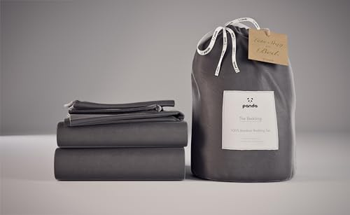 Panda 100% Bamboo Bedding Set (Urban Grey, Super King)