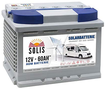 AGM Solarbatterie 60AH Boots Wohnmobil Solar Versorgungs Batterie 65Ah
