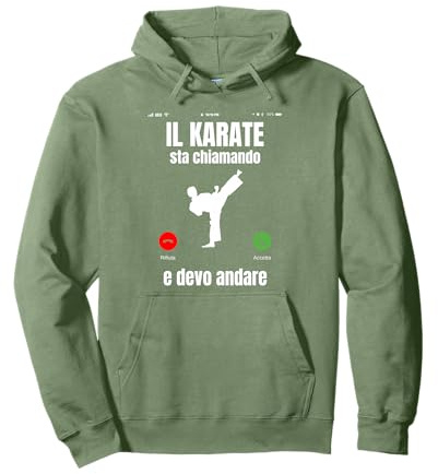 Karate Divertente Arti Marziali Regalo Uomo Bambino Felpa con Cappuccio