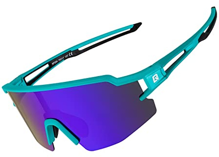 ROCKBROS Polarized Sunglasses for Men Women UV Protection Cycling Sunglasses Sport Glasses (Blue)