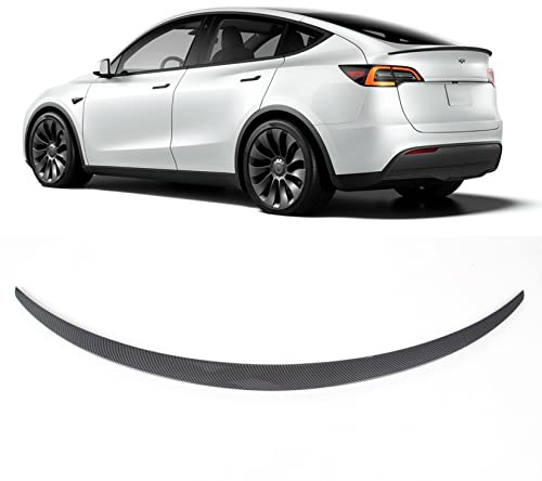Bonryan Spoiler lämplig för Tesla Model Y, original bakspoiler, vinge, glänsande kolfiber, för 2020, 2021 och 2022 Tesla Model Y, tillbehör