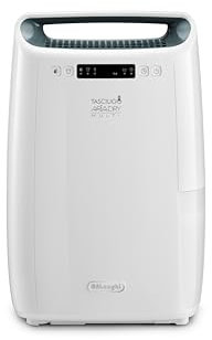 De'Longhi AriaDry DEXD216RF, deumidificatore multiuso elimina l'umidità a casa con filtrazione a 3 azioni, funzione di asciugatura, umidificazione 16L/giorno, R290, serbatoio acqua rimovibile, bianco
