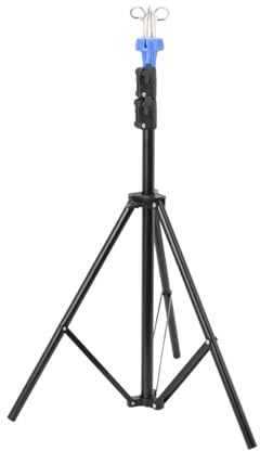 TABODD 4 Hook Portable IV Pole Stand, Retractable Intravenous Drip Bag Stand Collapsible Tripod IV Retractable Pole Medical Tripod Folding Infusion Stand for Elderly Home Care, Hospital and Clinic