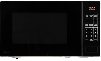 Willow W20MWDB 20L Microwave Oven with 11 Power Levels, Defrost, Digital Microwave Touch Controls, LED Display - Black