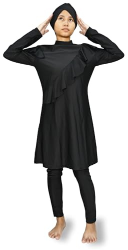 Musuly Burkini Intégral - Maillot de Bain Modeste avec Volants et Jupe