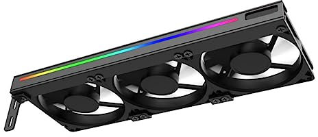 QUMIIRITY Ventilador de Refrigeración Argb para GPU Enfriador de Tarjeta Gráfica Efecto de Iluminación Rgb Instalación y Funcionamiento Silencioso para PC de Escritorio