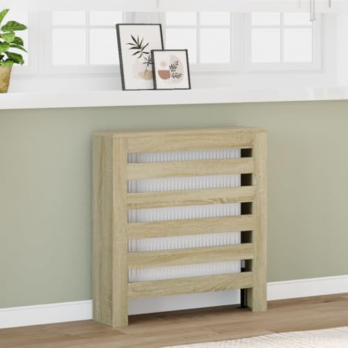 AJJHUUKI Accessori per elettrodomestici-Accessori per radiatori per riscaldamento-Copertura del radiatore Rovere Sonoma 78x20x82 cm Legno ingegnerizzato