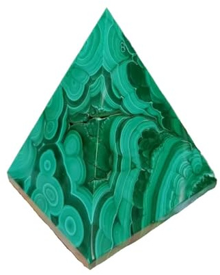REIUAFWYGV 1 st 310-400 g grön malakit pyramid, kvarts kristall