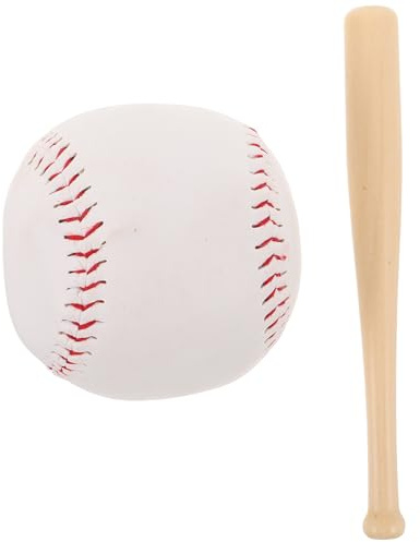 BESPORTBLE 1 Juego de Bate de Madera: Juego de béisbol y Pelota de Madera para niños pequeños. Juguete Deportivo para Principiantes, práctica al Aire Libre, Actividades de Entrenamiento en el Patio.