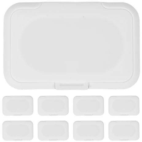 SUPVOX Tapa para Toallitas Húmedas para Bebés, Cubierta Antideslizante de Plástico, Tamaño Compacto para 30 Toallitas (120x77mm), Repuesto Portátil para Dispensador de Pañales, Accesorio